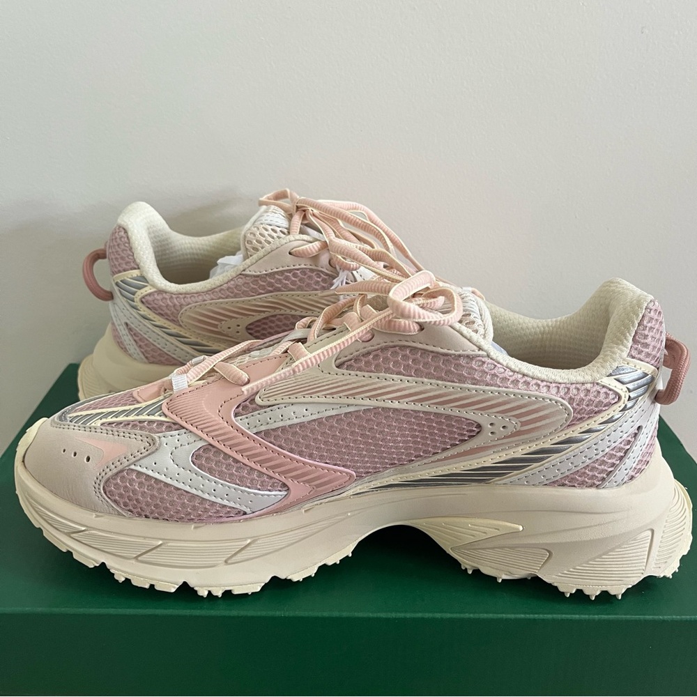 New Lacoste L003 Neo Shot Sneakers 125 1 SFA off white/light pink - Picture 3 of 11